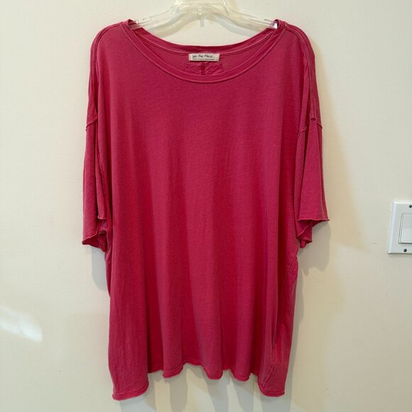 Free People We The Free Nina Tee, pink, size L - Picture 1 of 8